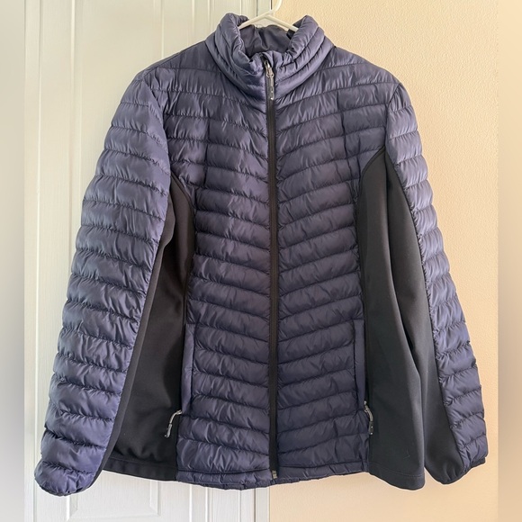 32 Degrees Women’s Blue Full Zip Pockets Collared Stretch Lightweight Jacket L - Picture 1 of 7